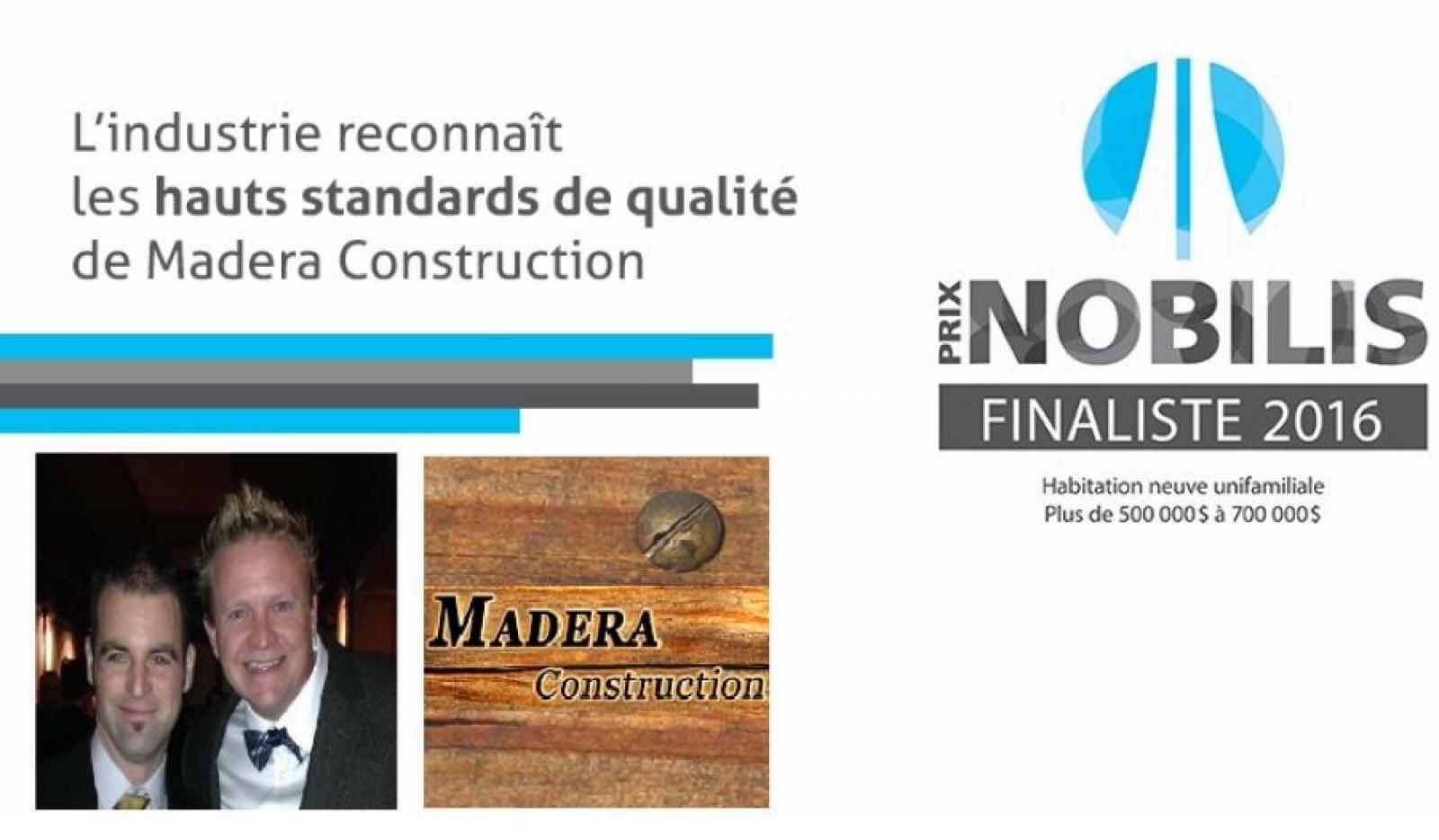 Qualité services professionnaliste Madera Construction Logo